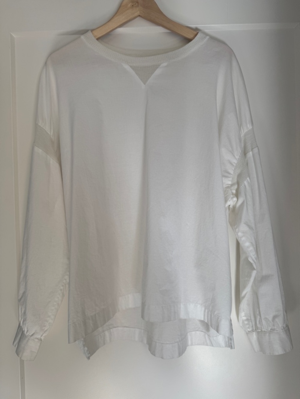 Yohji Yamamoto Y’s Cotton Sheer Panel Top (Style YO-B12-001)